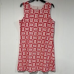 MAHI GOLD Red and White Sleeveless Sheath Dress Sz XL